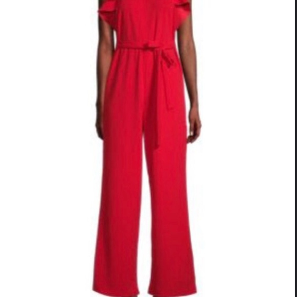NWT Bebe
Tie-Waist
Halterneck Jumpsuit
XL
Red